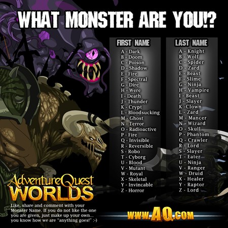 monster name artix monsters games copy game would dragonfable