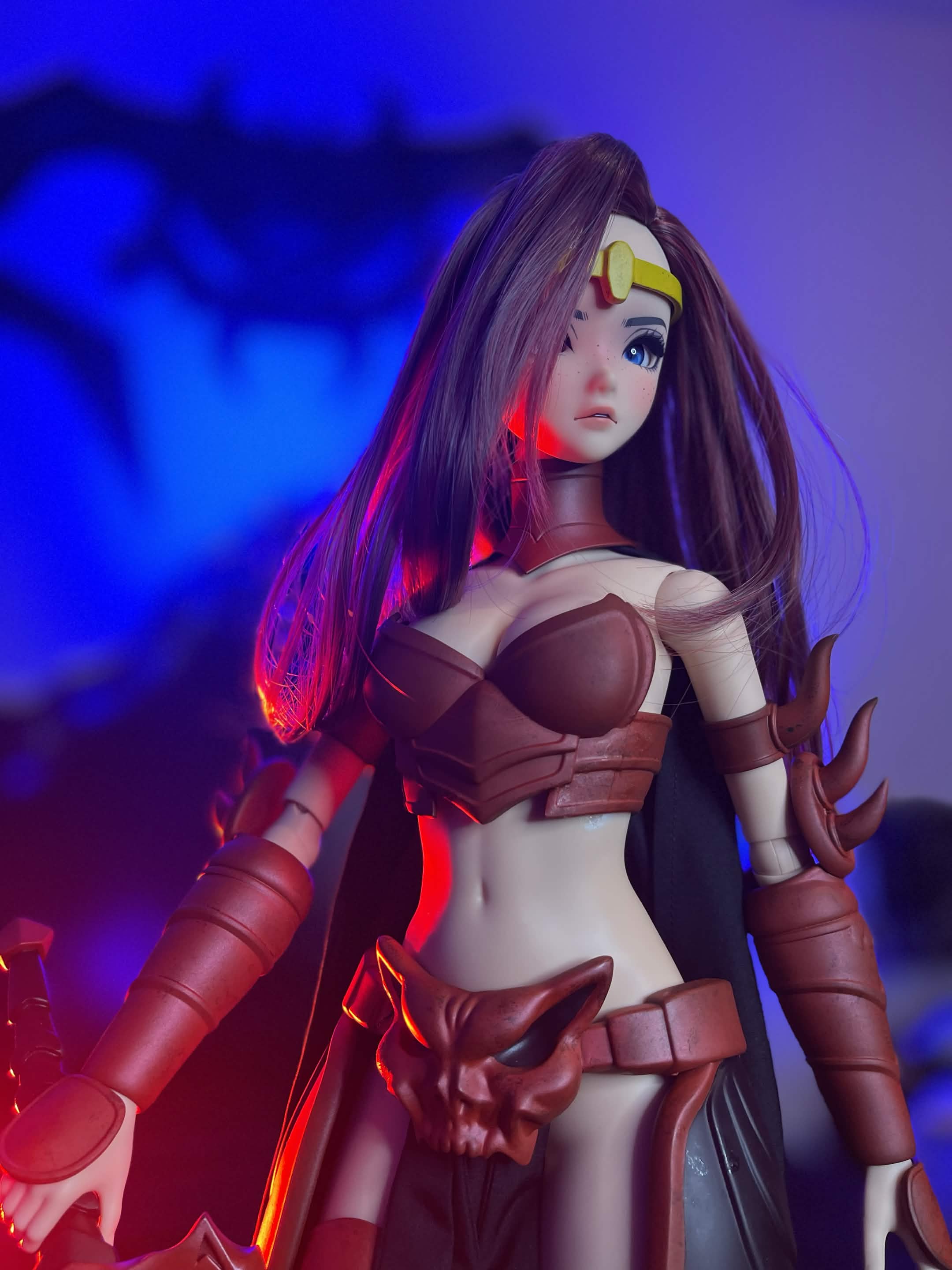 Gravelyn Smart Doll armor with shadow scythe logo