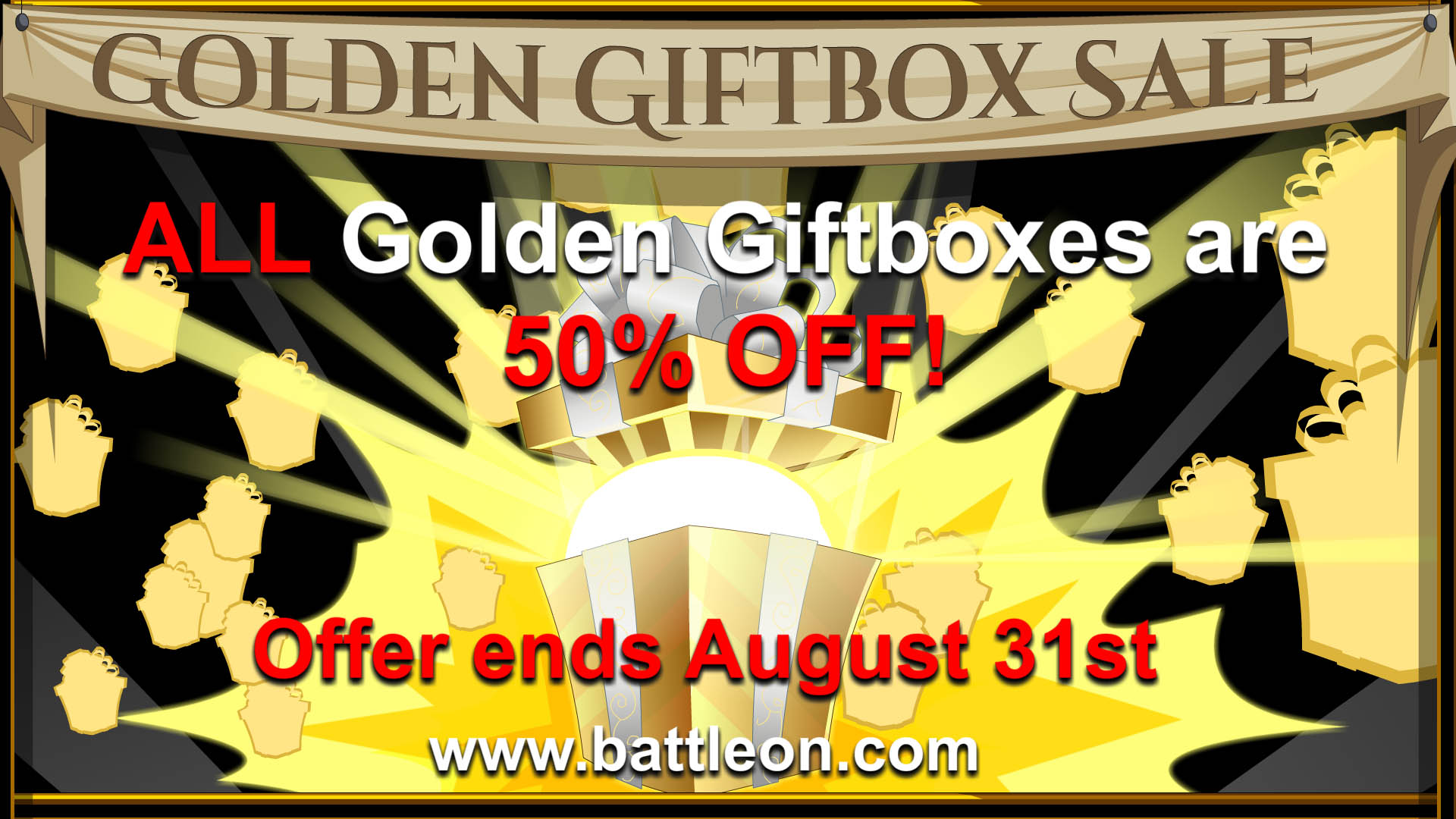 Golden Giftbox Sale on Artix Entertainment