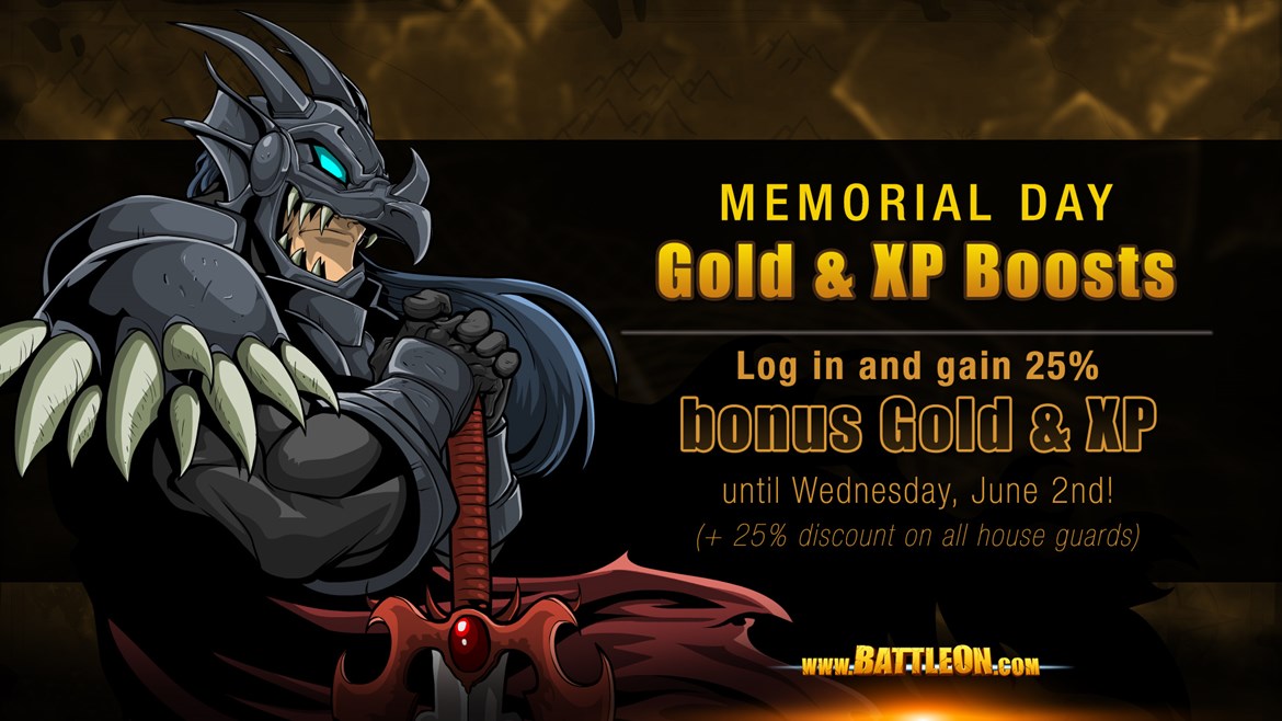 2021 Memorial Holiday Gold/XP Boosts and House Guard Sale