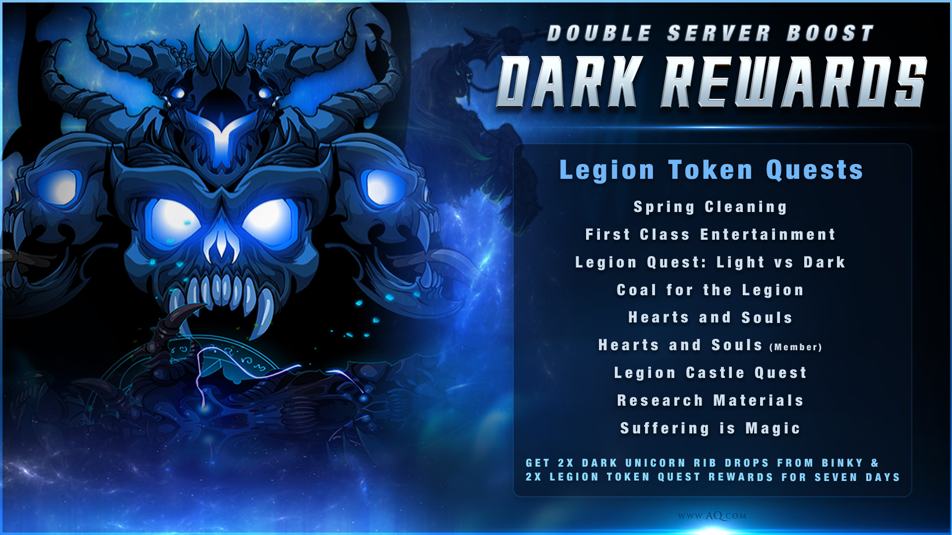 Dark Rewards Boost on Artix Entertainment
