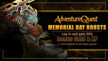 Memorial Holiday Might: 25% Off House Guards + Gold & XP Boost