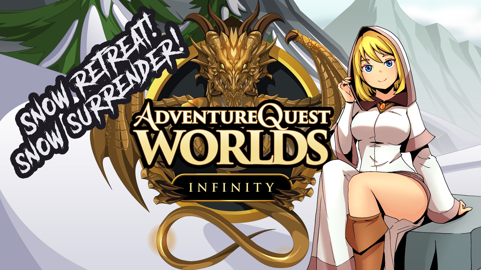 Infinity Snow AQWorlds Infinity: Snow Retreat! Snow Surrender! on Adventure Quest 2D