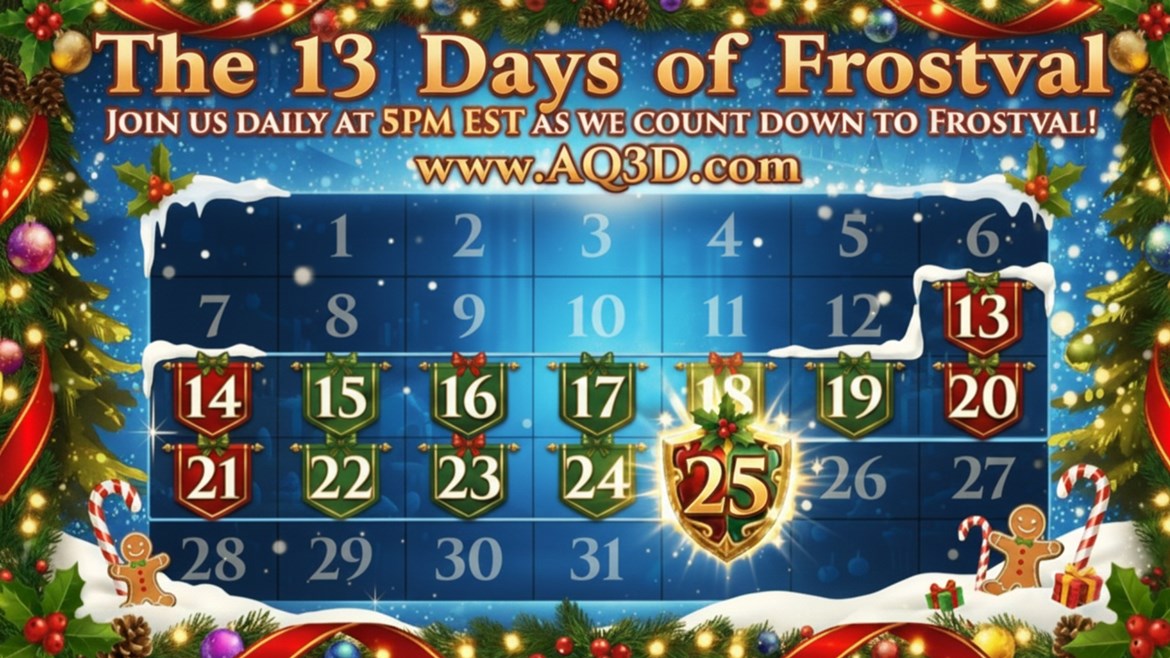 AQ3D 13 Days of Frostval Live Events 2025